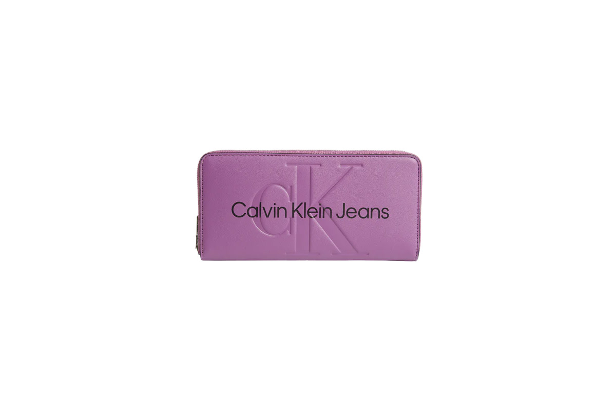 Calvin Klein Sculpted Zip Around Mono Πορτοφόλι (K60K610358 VAE) Μώβ